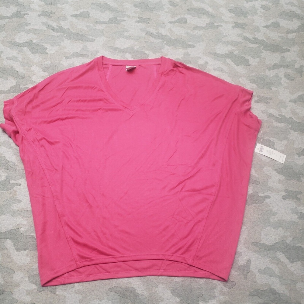 Chico's Top Women's 1‎ Pink Short Sleeve V-Neck NWT